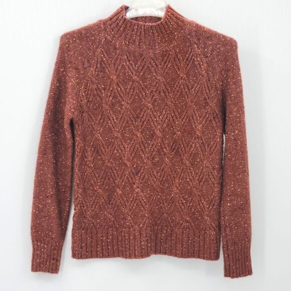 Loft Turtleneck Sweater Women Size XS  Flecked Chunky Knit Winter Fall Cabincore - Picture 1 of 7